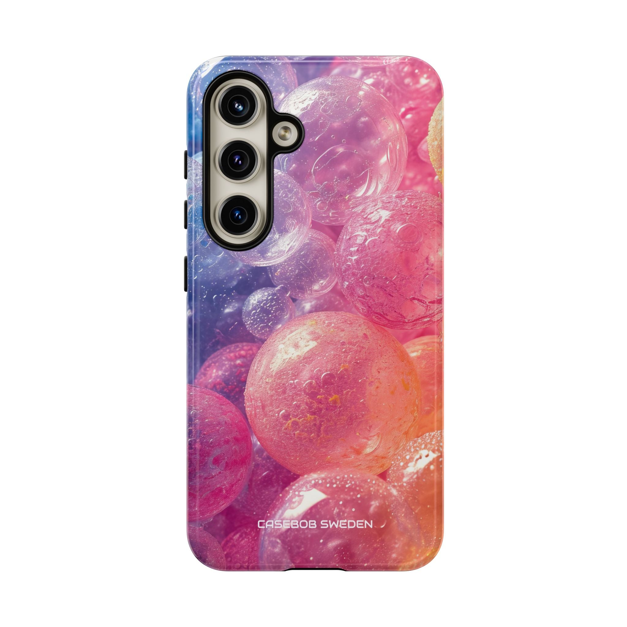 Pink Blue Glossy Spheres - Tough Samsung S24 Phone Case