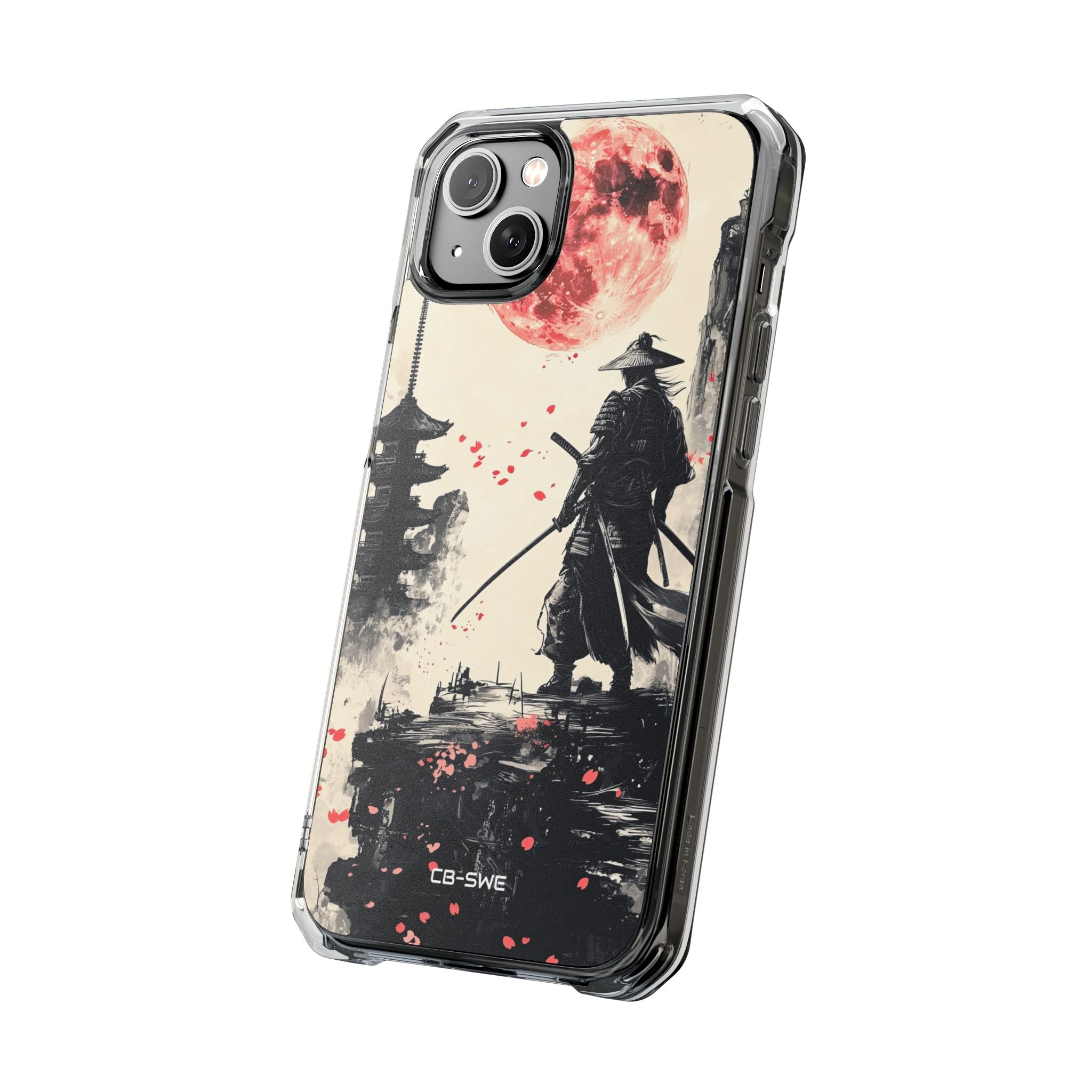Samurai Gazes Moonward iPhone Case - Impact