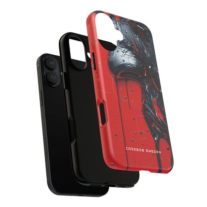 Textured Crimson Bloom iPhone 16  Tough+ Phone Case