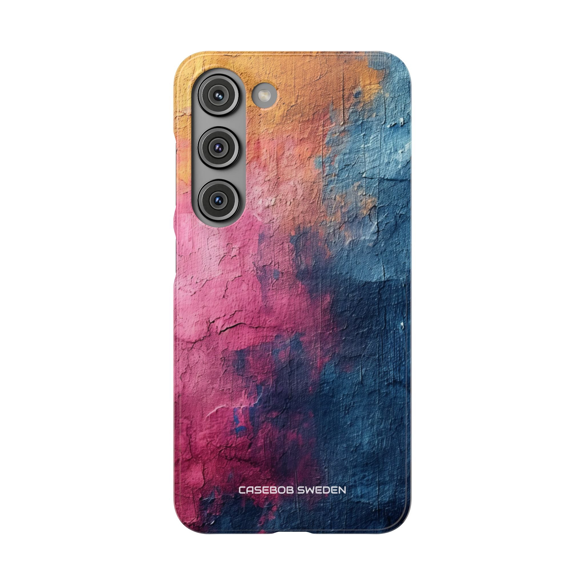 Blue Pink Abstract - Slim Samsung S23 Phone Case