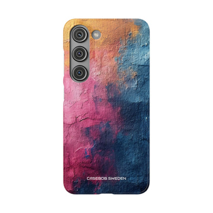 Blue Pink Abstract - Slim Samsung S23 Phone Case