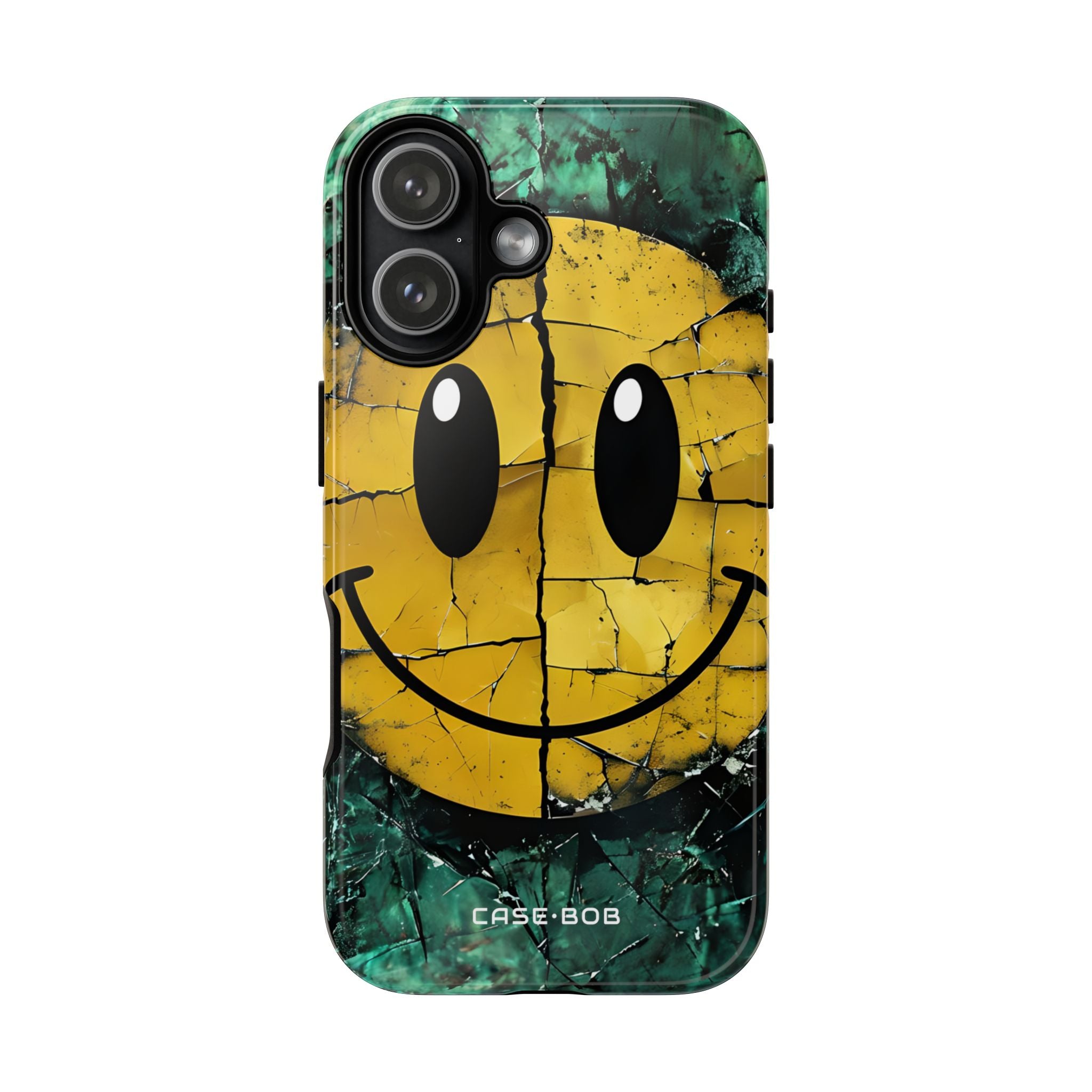Cracked Smiley iPhone 17 Case - Tough