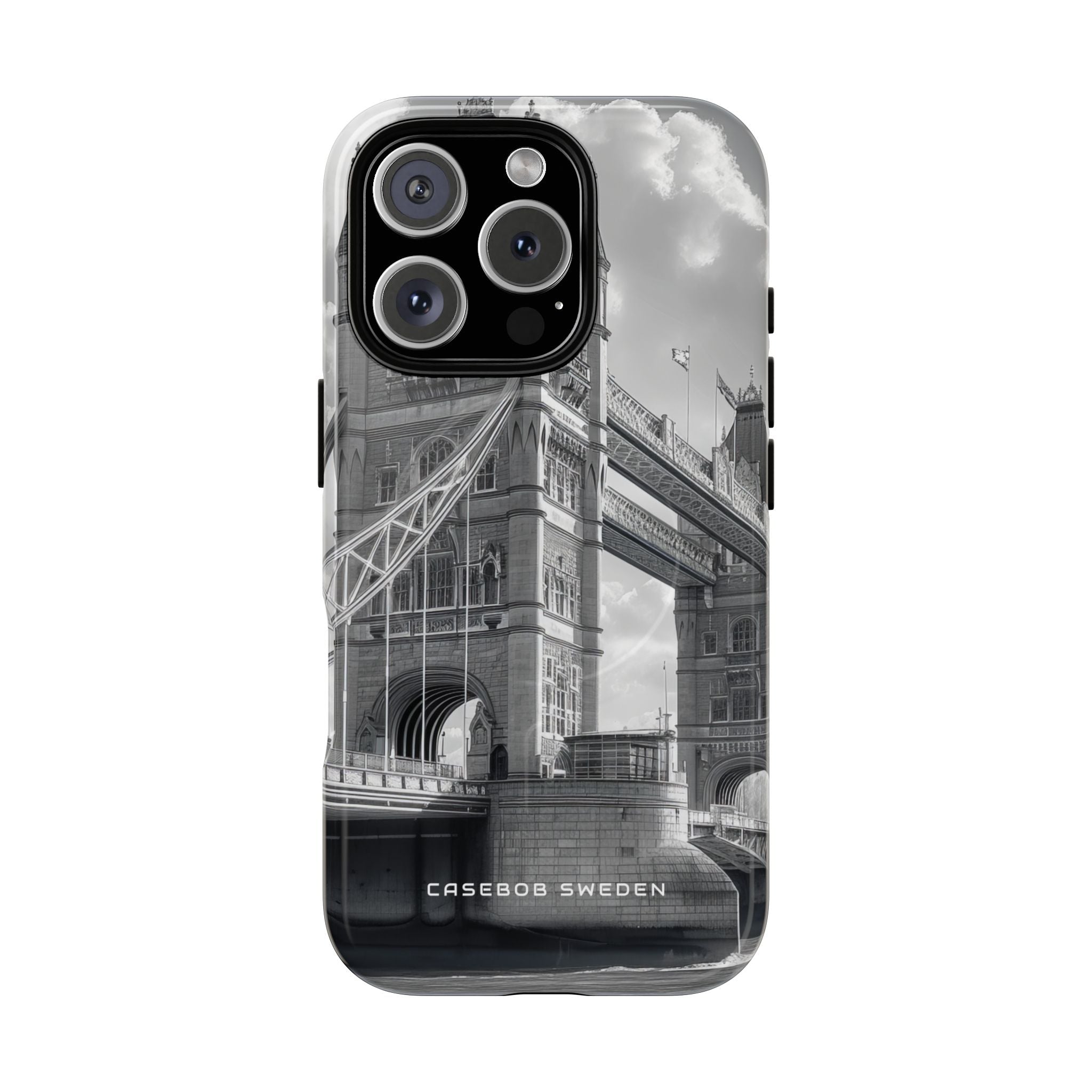 Tower Bridge Monochrome Architecture Study iPhone 16 | Tough+ Phone Case