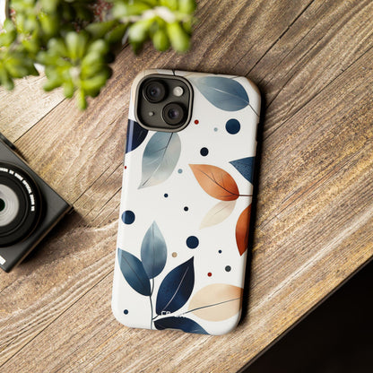 Leaves And Circles - iPhone Case