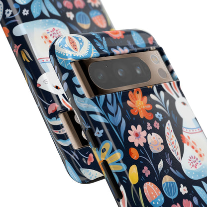 Bunnies Play Among Flowers - Google Pixel Case