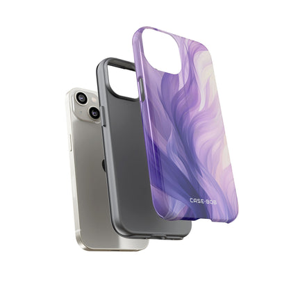 Purple Ribbon Waves iPhone 14 Case - Tough
