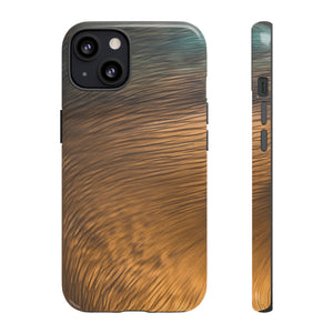 Golden Strokes Ink Art iPhone Case (Protective) iPhone 13 Glossy Phone Case