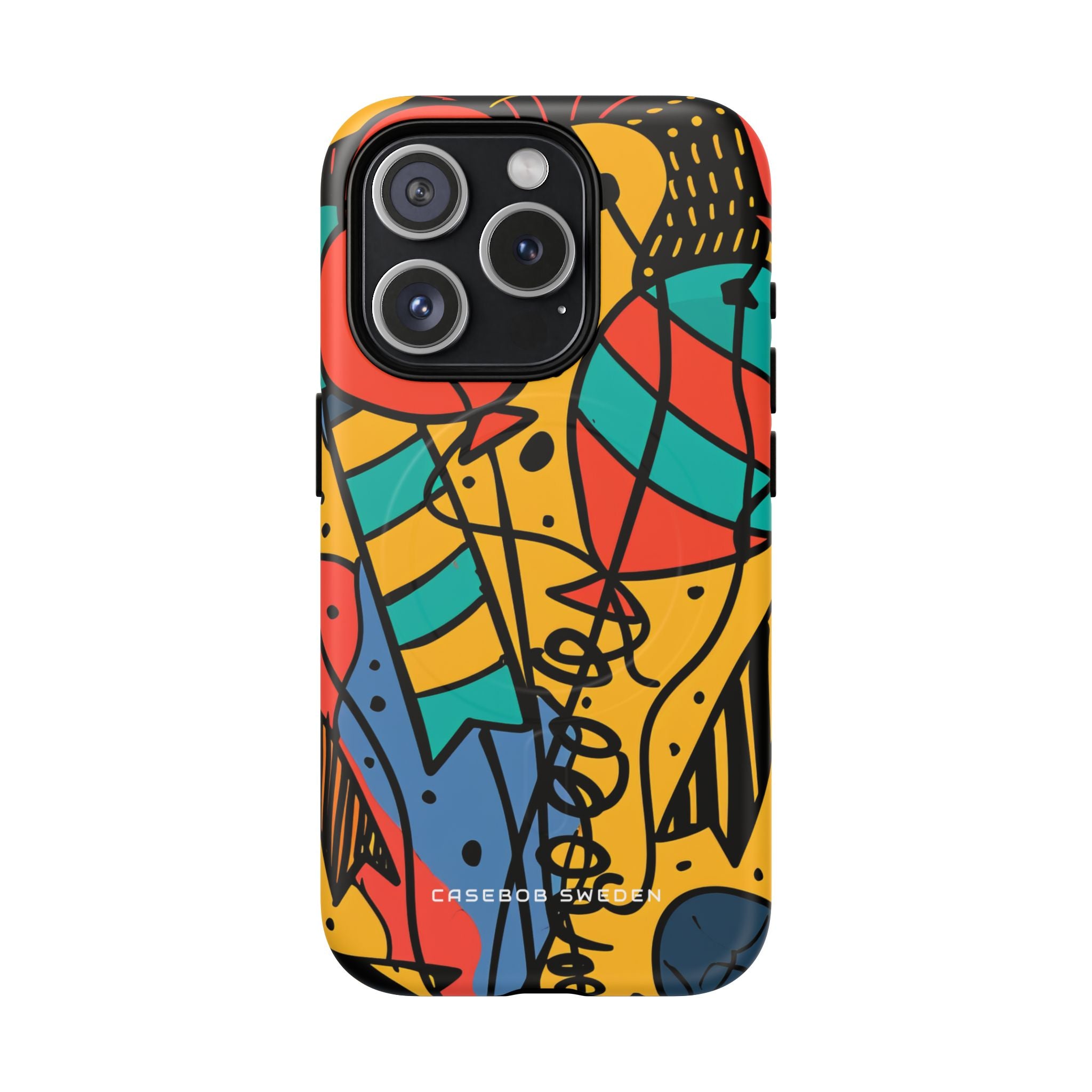 Playful Lines in Motion iPhone 15 | Tough+ Phone Case