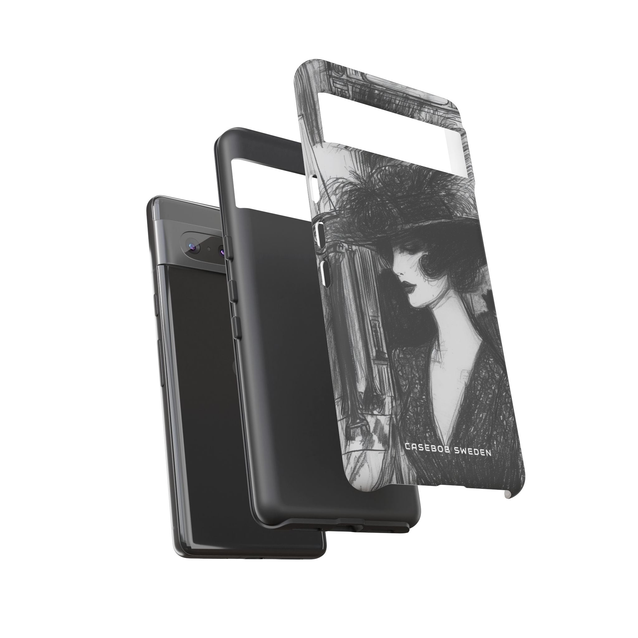 Timeless Elegance in Monochrome Google Pixel 7 - Tough Phone Case