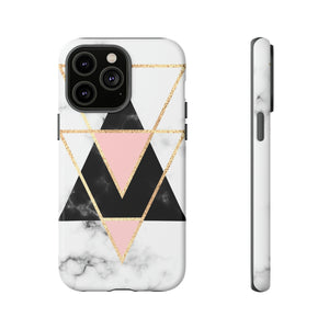 Marble Triangles - Protective Phone Case