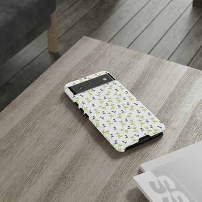 White Flower Pattern - Protective Phone Case