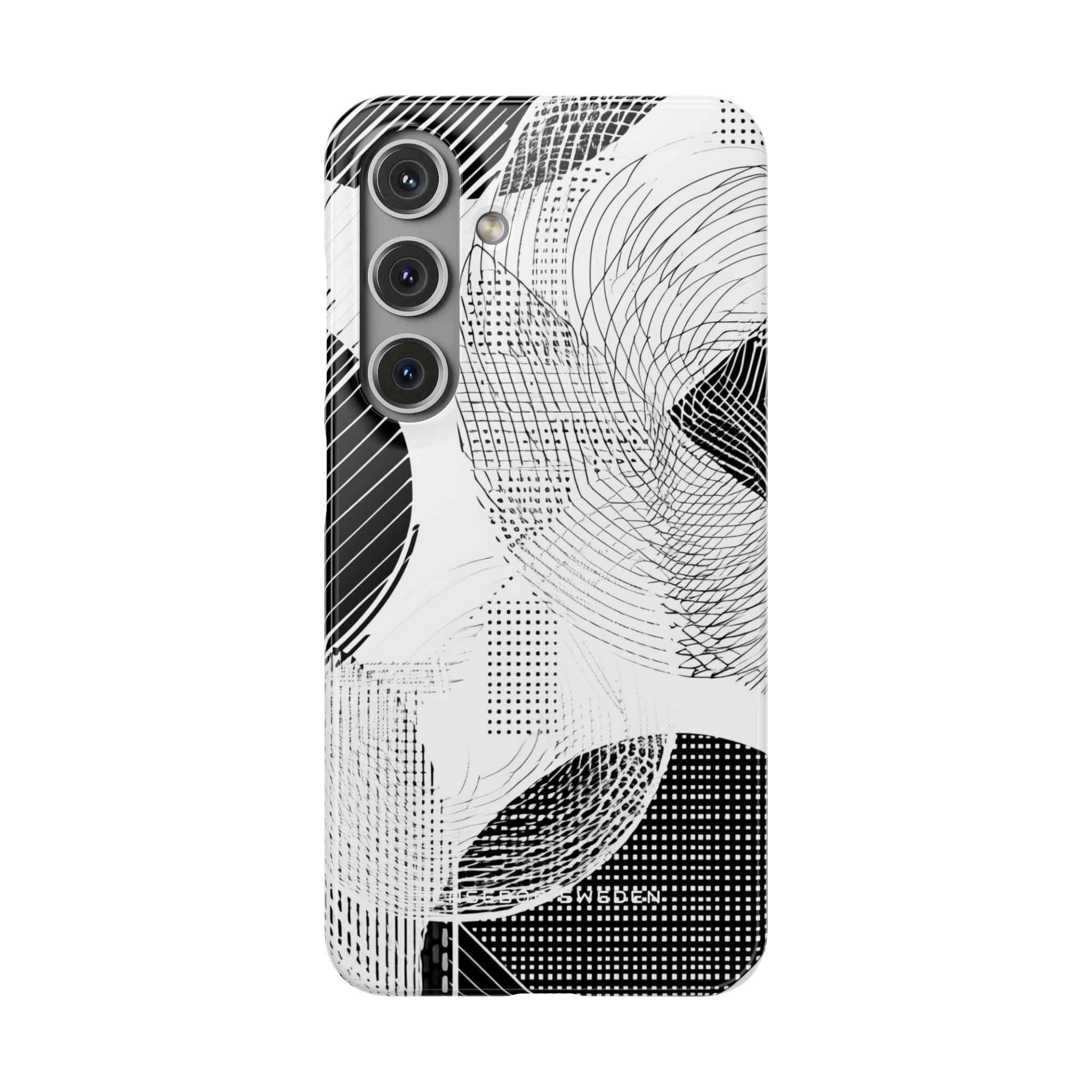 Geometric Monochrome Flow Samsung S24 - Slim Phone Case