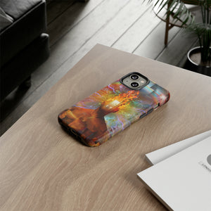 Man with burning mind - Protective Phone Case