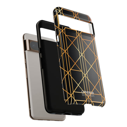 Golden Geometric Elegance Google Pixel 8 - Tough