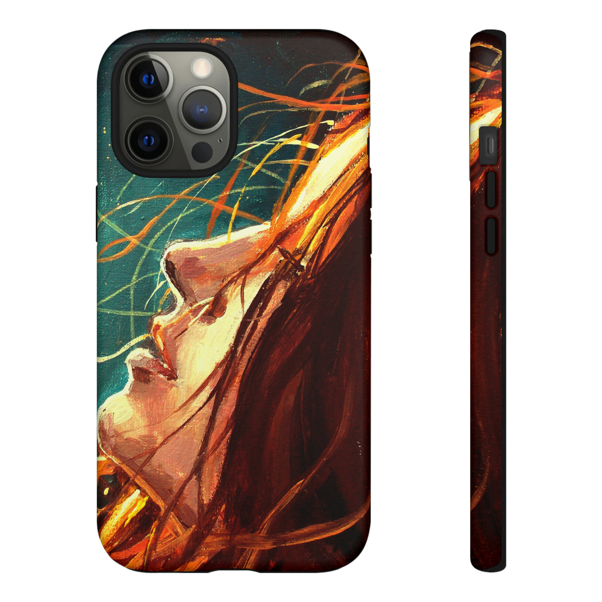 Oil Painting - Girl at Night - Protective Phone Case