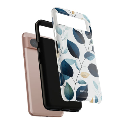 Navy Leaf Veins Google Pixel 8 Case - Tough