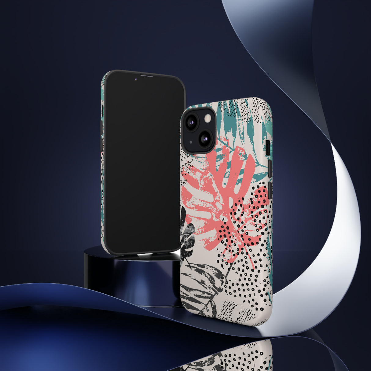 Rough Grunge Tropical - Protective Phone Case