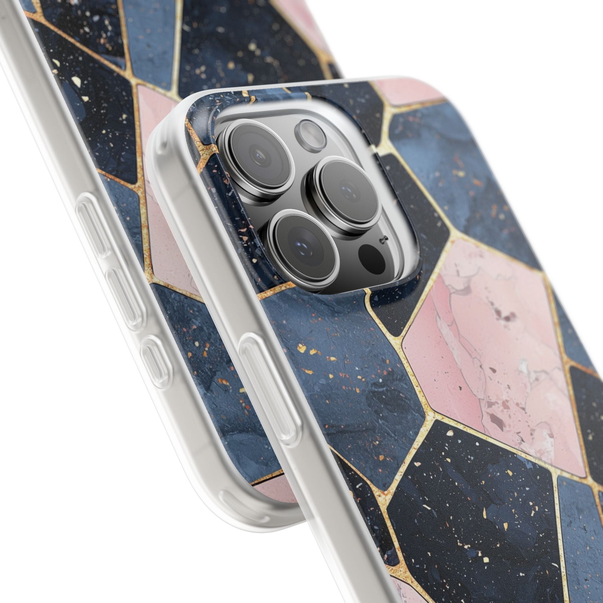 Golden Mosaic iPhone 16 Pro Max Case - Soft