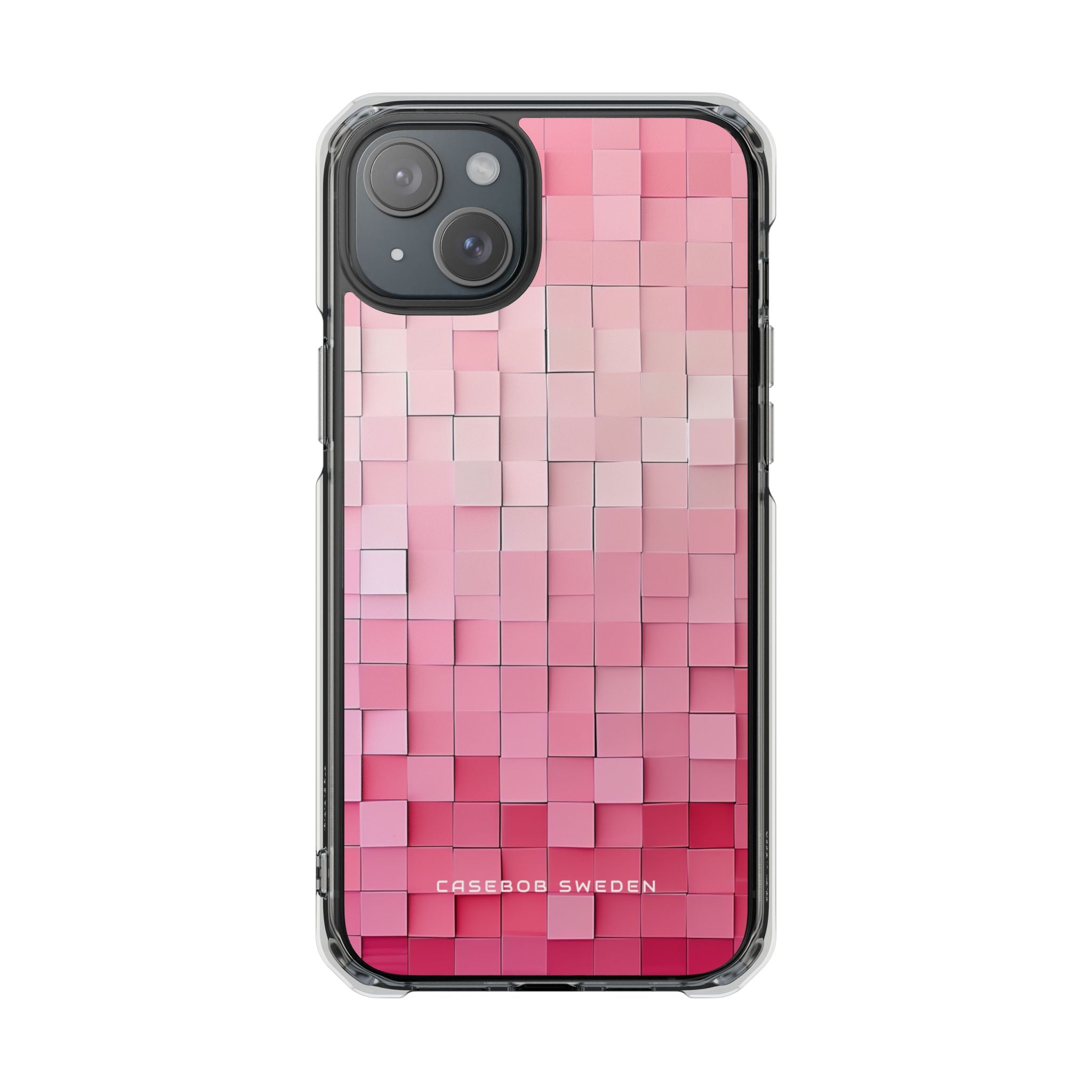 Gradient Pink Mosaic iPhone 15 - Clear Impact Phone Case