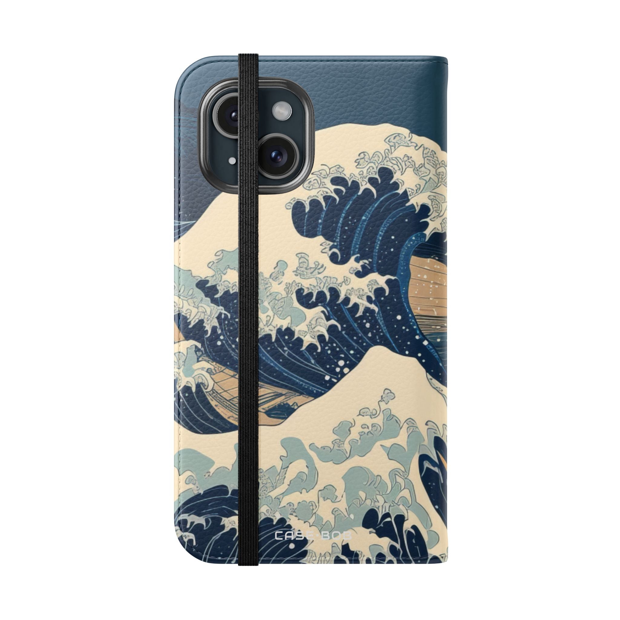 Cresting Navy Wave - iPhone 15 Case - Wallet