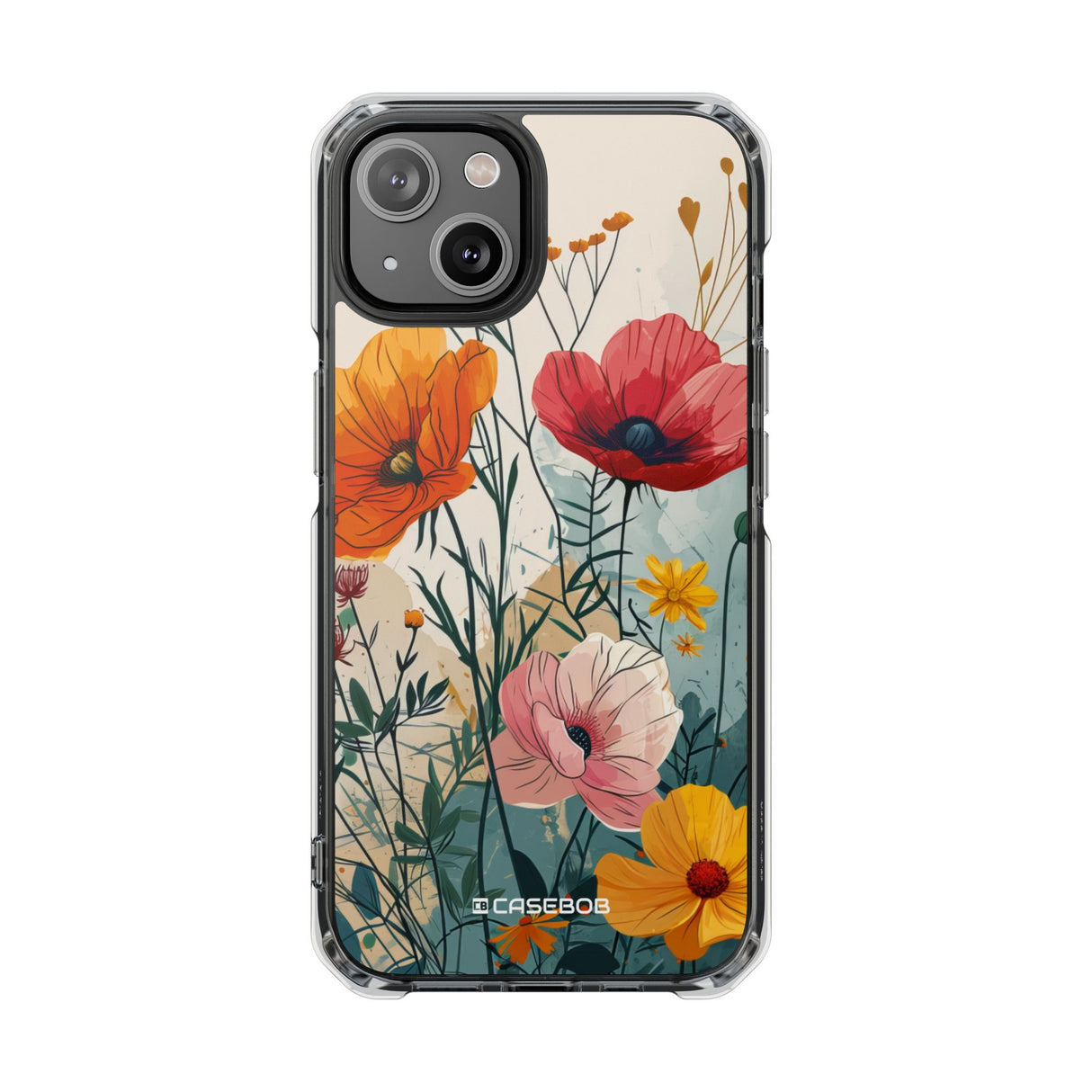 Blooming Whimsy – Handyhülle für iPhone (Clear Impact – Magnetisch) 