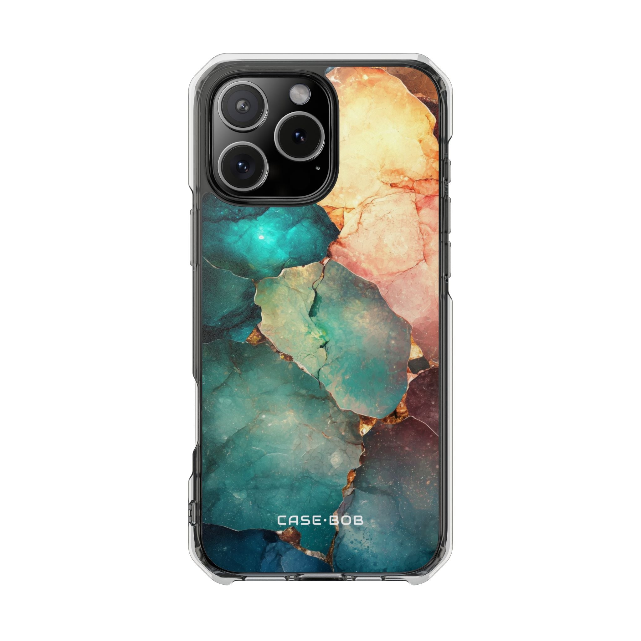 Teal Mosaic Veins iPhone 16 Pro Max Case - Impact