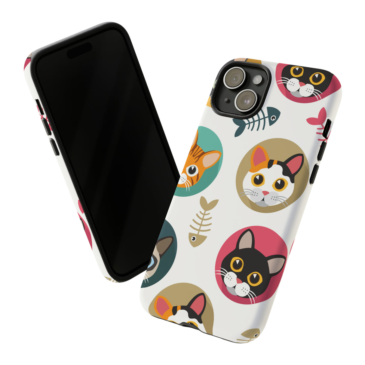 Cats Fishbone - Protective Phone Case