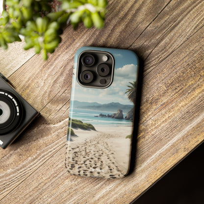 Footprints Trace Sand - iPhone Case