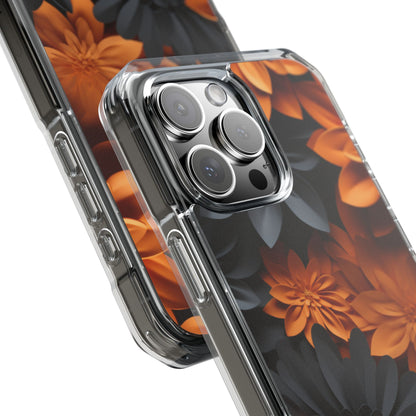 Graphical Orange Florals iPhone Case - Impact