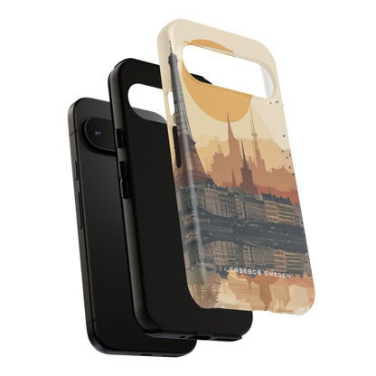 Parisian Skyline Reflections Google Pixel 9 - Tough Phone Case