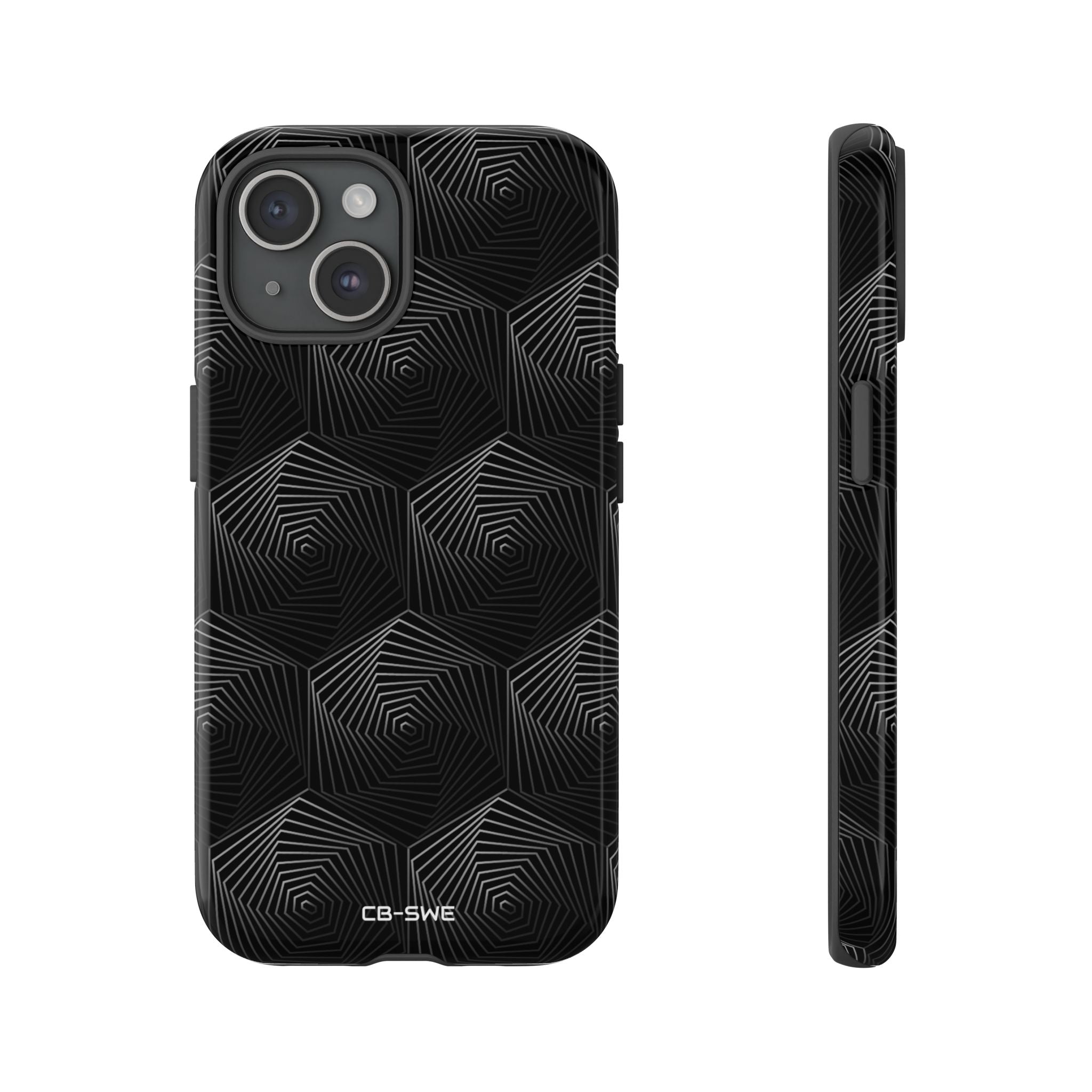 Geometric Spiral Illusion - iPhone Case