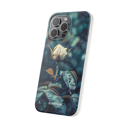 Teal Rosebud Serenade | Flexible Phone Case for iPhone