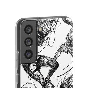 Dynamischer athletischer Surrealismus | Flexible Handyhülle für Samsung Galaxy