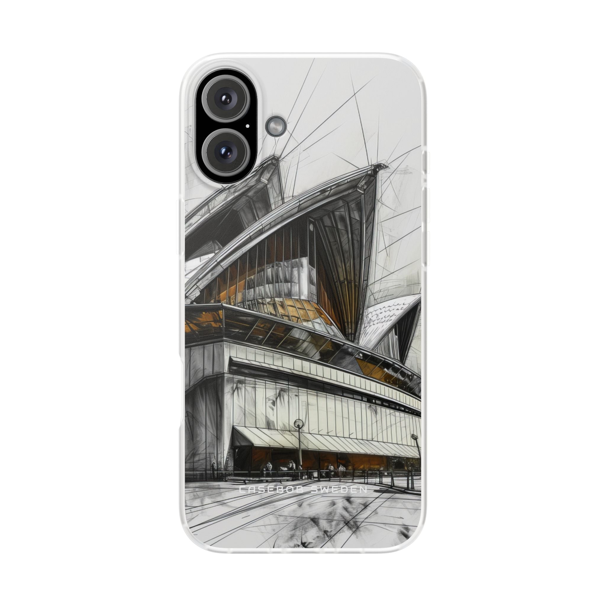 Architectural Curves in Line Formation iPhone 16 - Flexi Phone Case