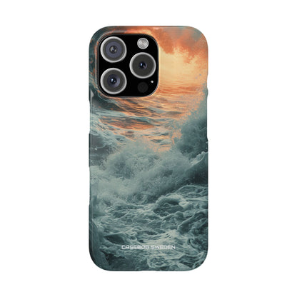 Fiery Wave Power - Slim iPhone 16 Phone Case