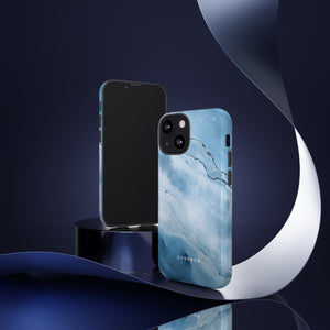 Light Navy Marble - Protective Phone Case