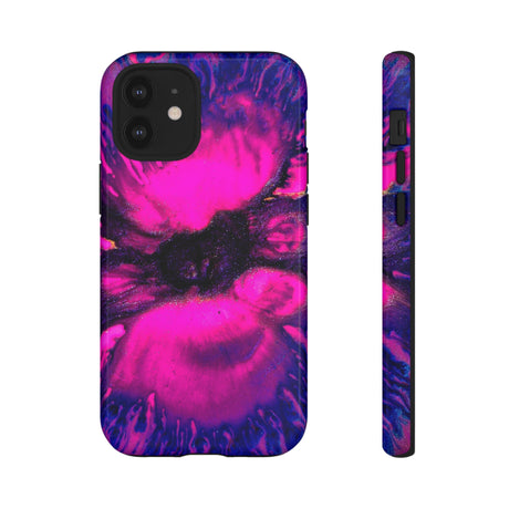 Deep Pink Ink Art iPhone Case (Protective) iPhone 12 Mini Glossy Phone Case