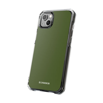 Dark Moss Green - Clear Impact Case for iPhone