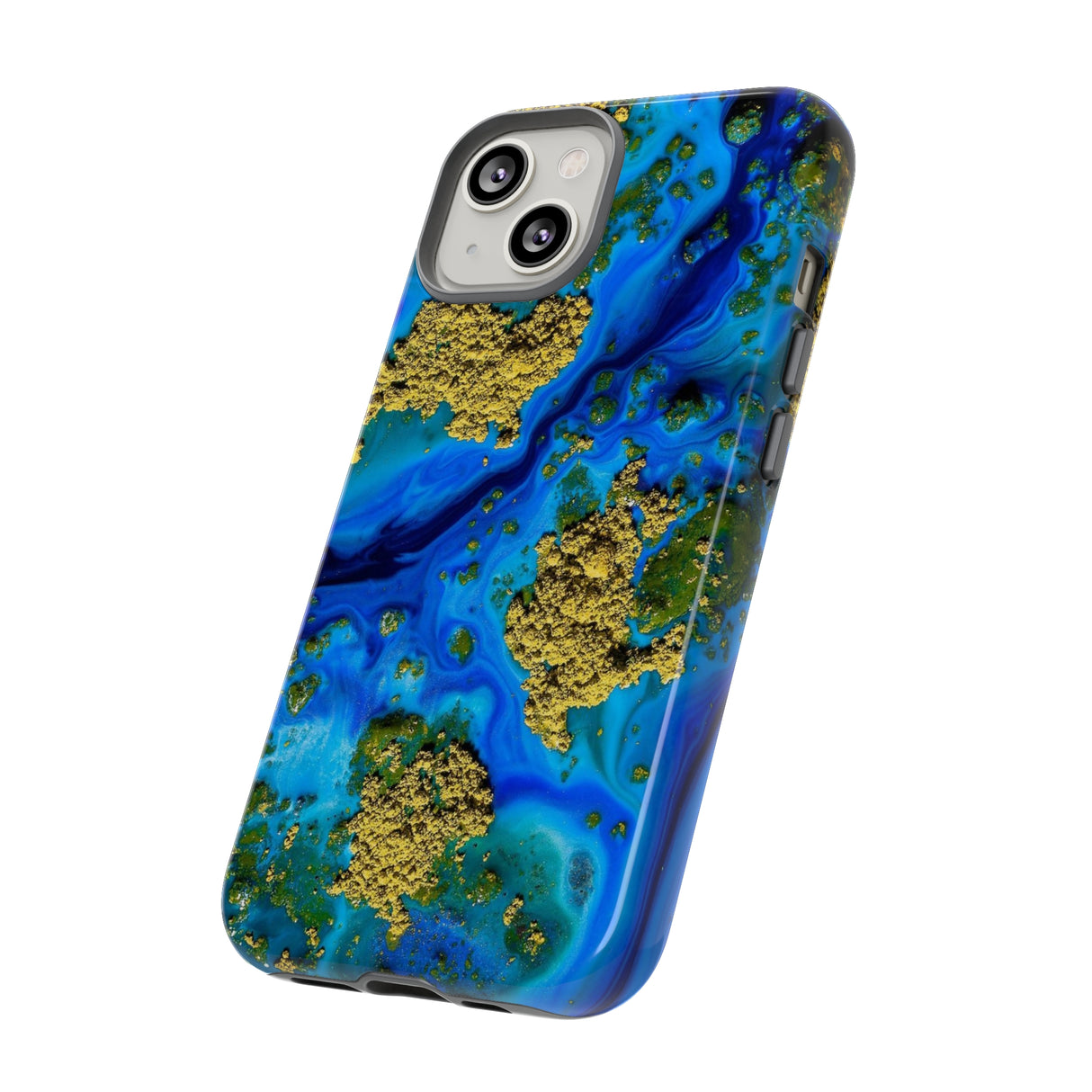 Blue Clear Ocean Ink Art iPhone Case (Protective) Phone Case