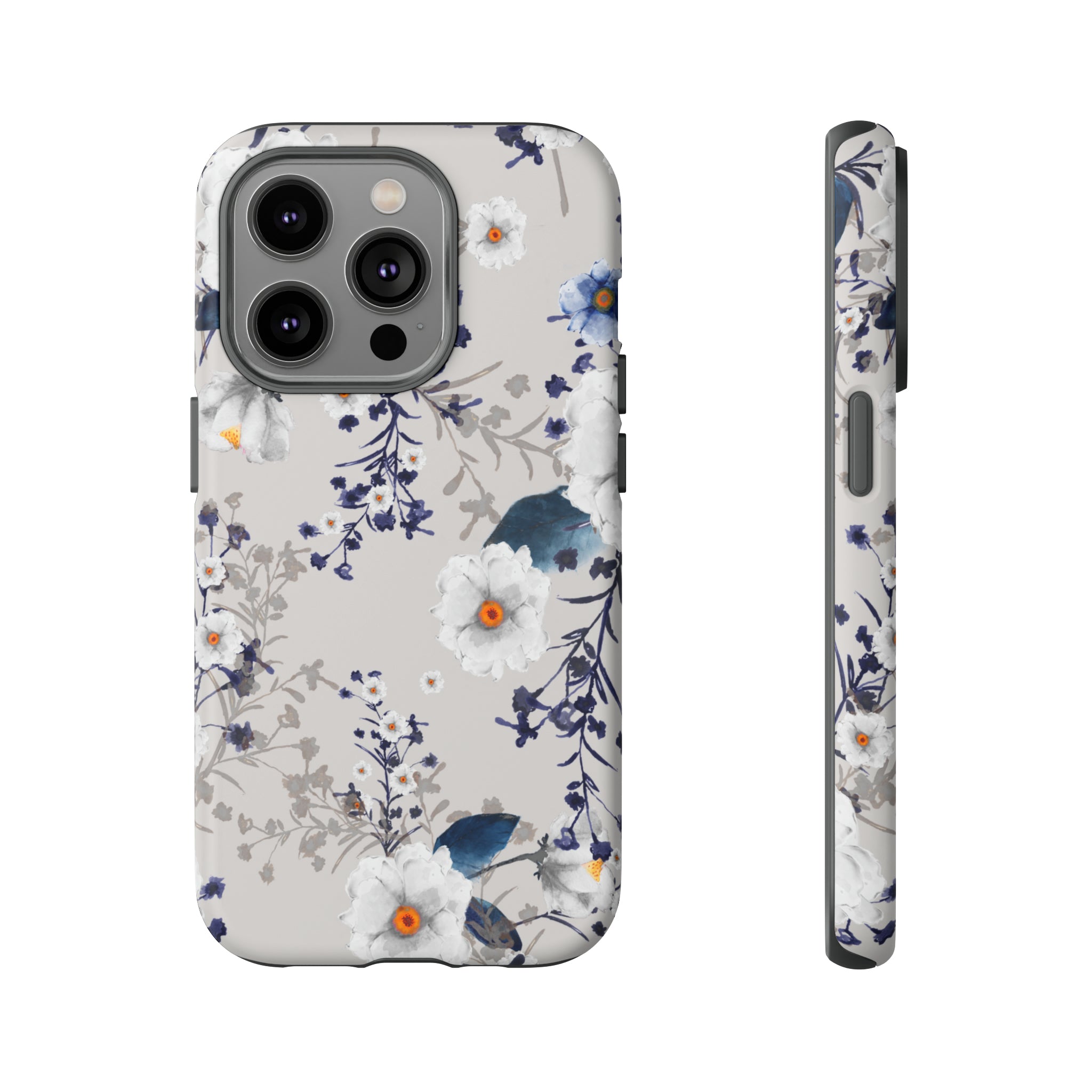 Watercolor Blue Summerflowers - Protective Phone Case