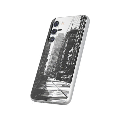 Urban Cityscape Line Perspective Samsung S23 - Flexi Phone Case