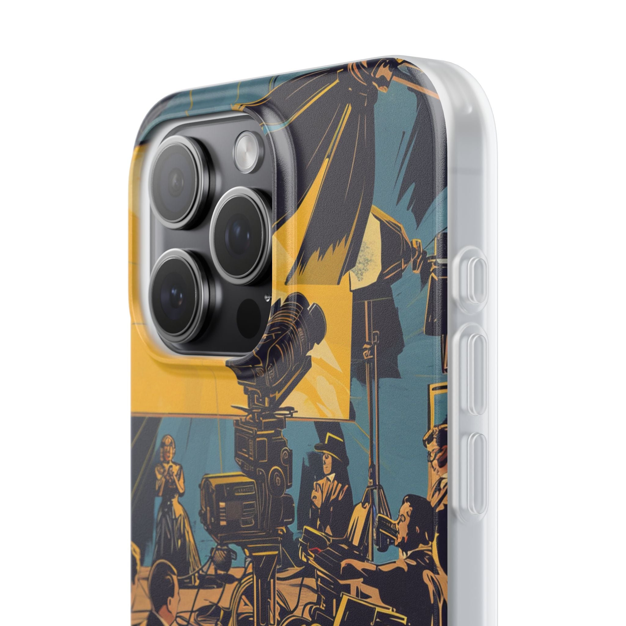 Golden Era Cinematic Spotlight iPhone 15 - Flexi Phone Case