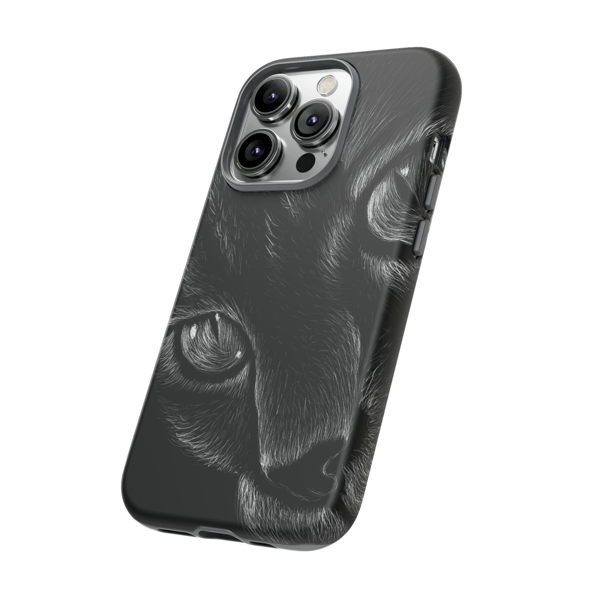 Pencil Drawing Cat - Protective Phone Case