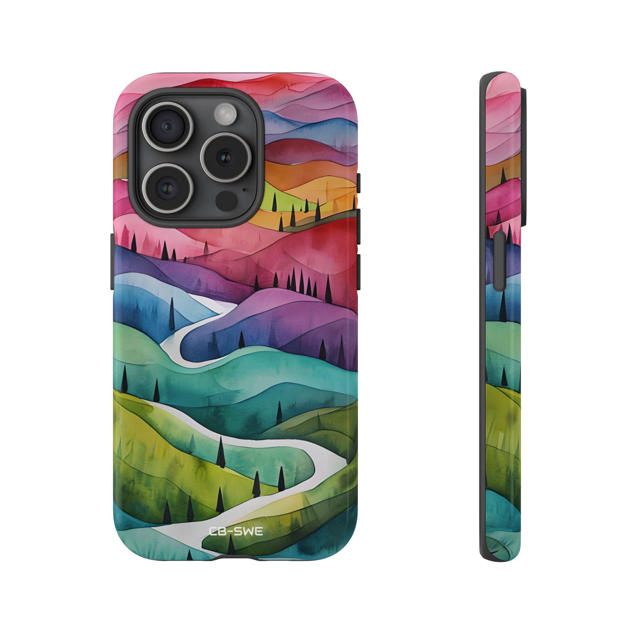 Whimsical Colorful Valleys - iPhone Case
