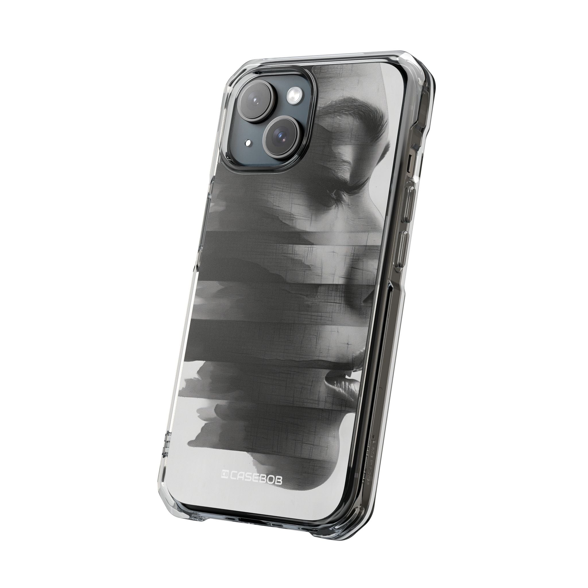 Abstract Glitch Portrait - Phone Case for iPhone