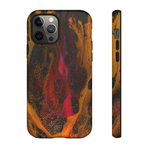 Bon Fire Ink Art iPhone Case (Protective) iPhone 12 Pro Matte Phone Case