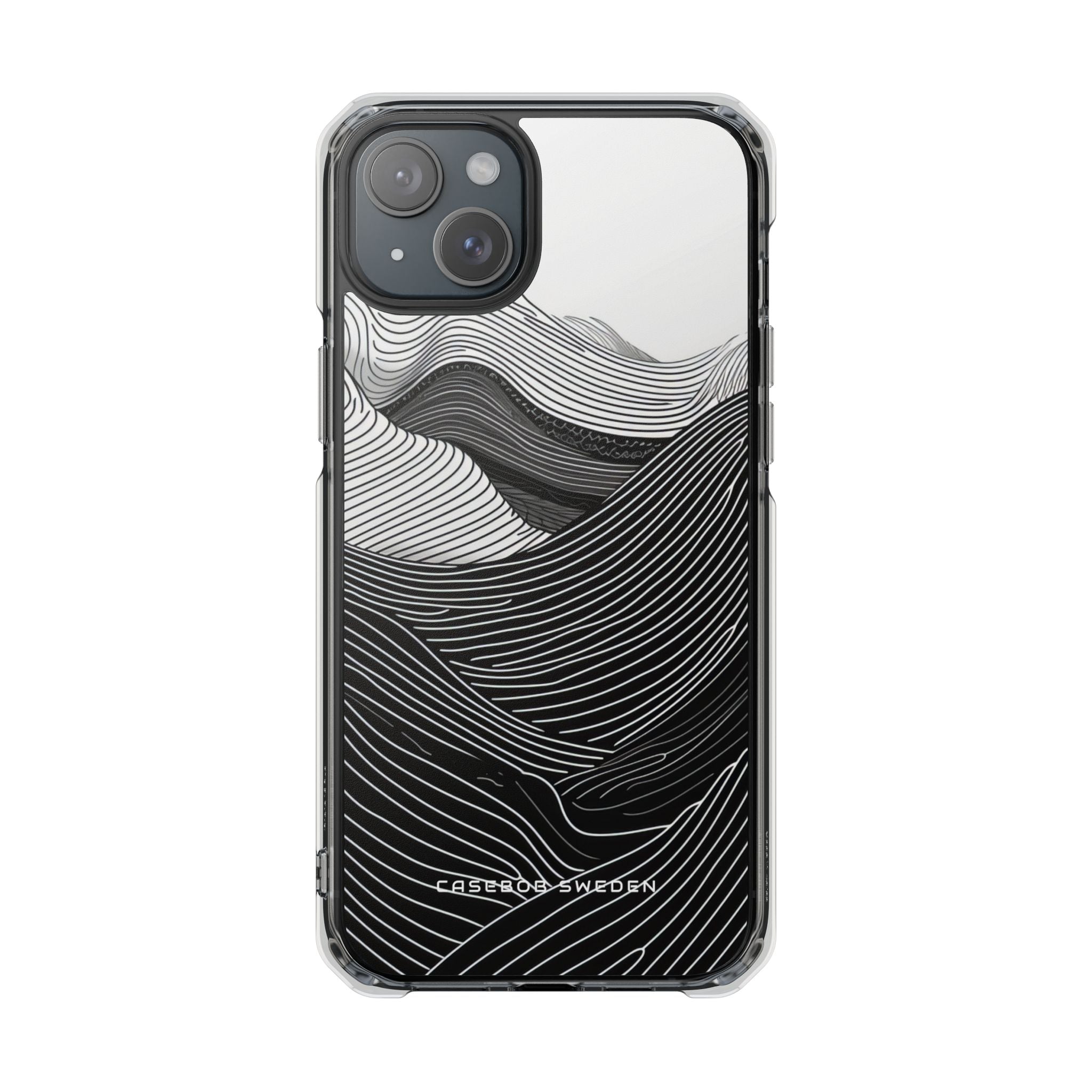 Undulating Horizon Waves iPhone 15 - Clear Impact Phone Case