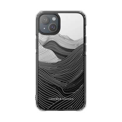 Undulating Horizon Waves iPhone 15 - Clear Impact Phone Case