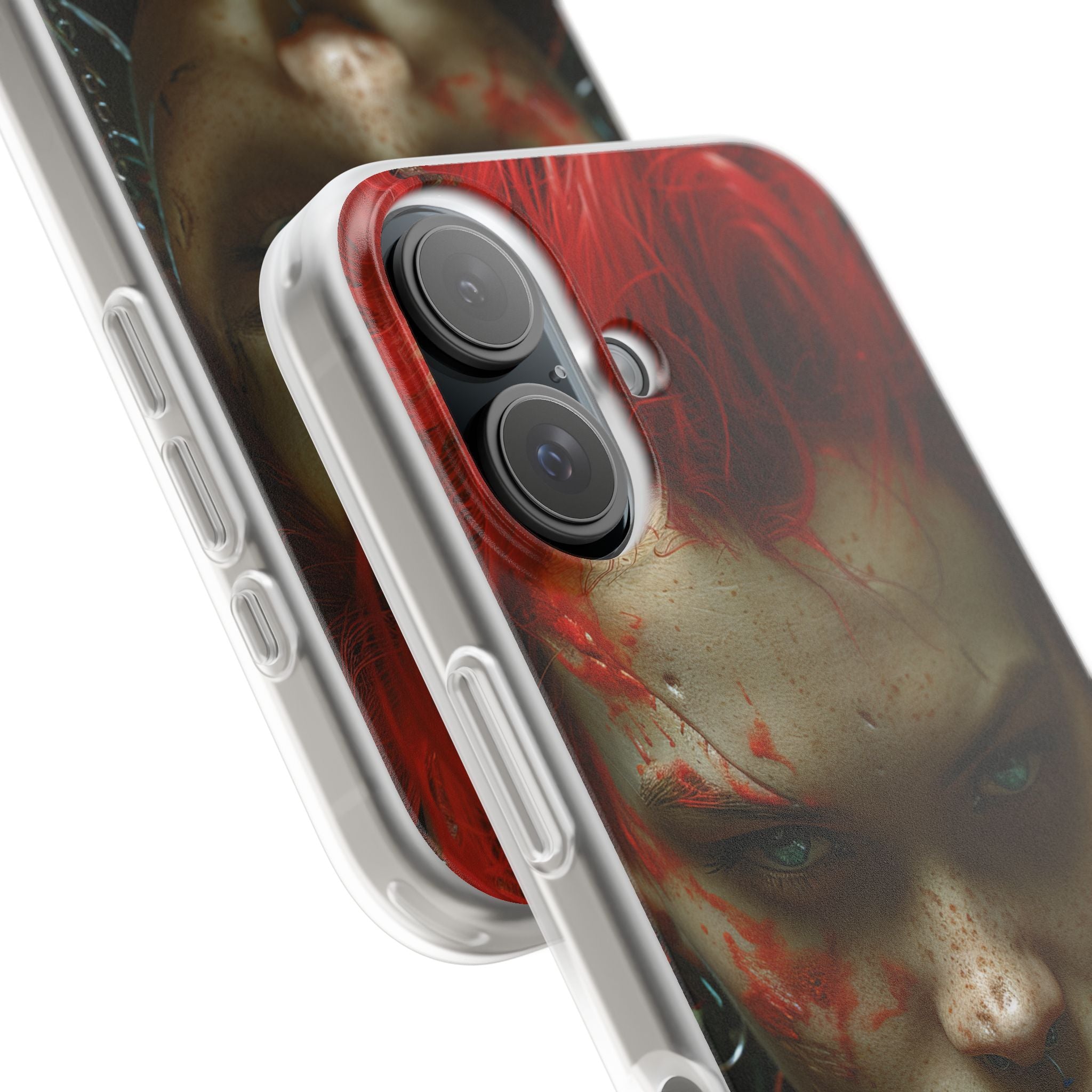 Red Spike Gaze iPhone 16 Case - Soft