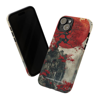 Zen Serenity in Red Harmony iPhone 15 - Tough Phone Case